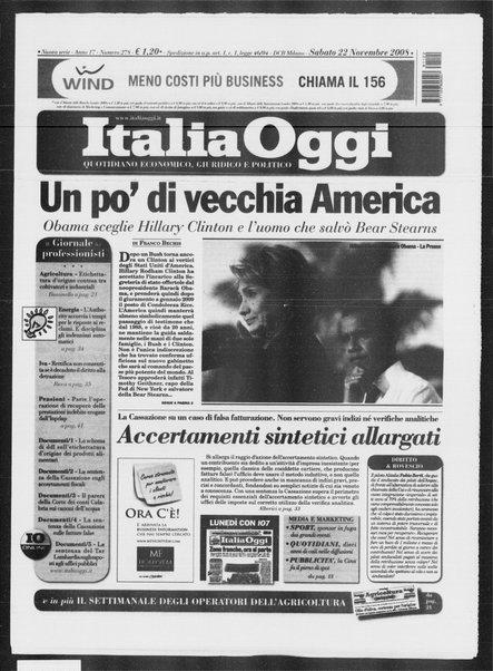 Italia oggi : quotidiano di economia finanza e politica